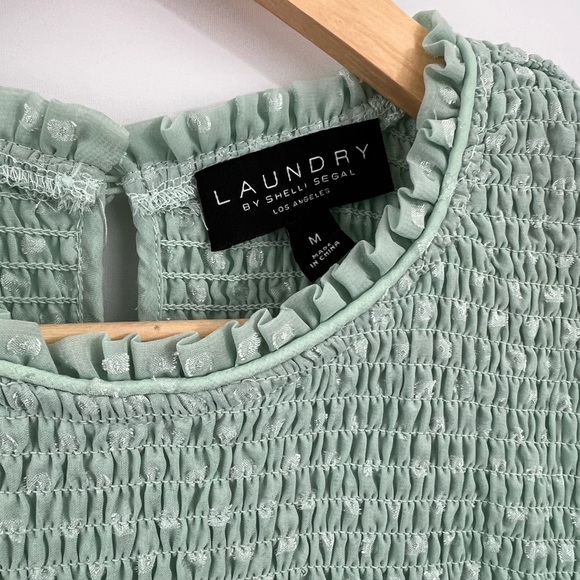 Laundry Green Smocked Ruffle Top - Picture 3 of 3